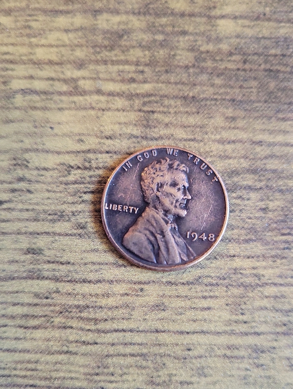 1948 Lincoln Wheat Penny Copper Coin - Classic Brown